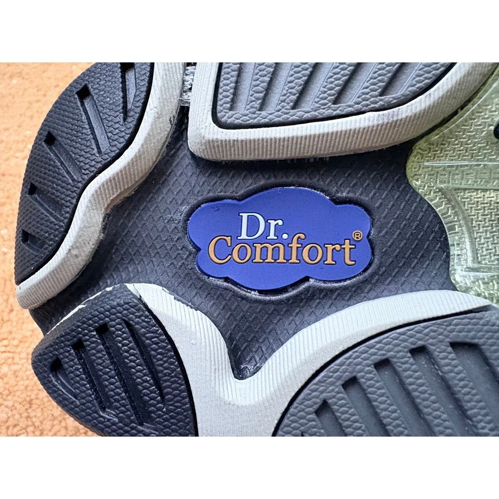 Dr Comfort Winner STK 5710 Black Leather Lace Up Hook and Loop Men's Shoes 12 XW